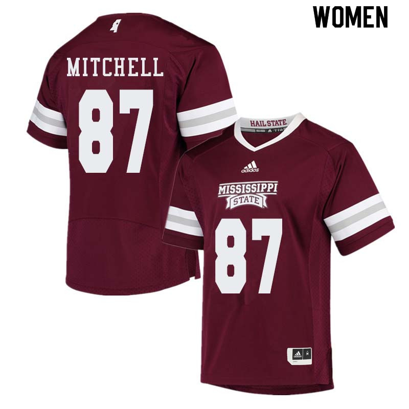 Women #87 Osirus Mitchell Mississippi State Bulldogs College Football Jerseys Sale-Maroon